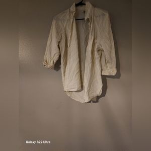 Target small yellow and white collared shirt.